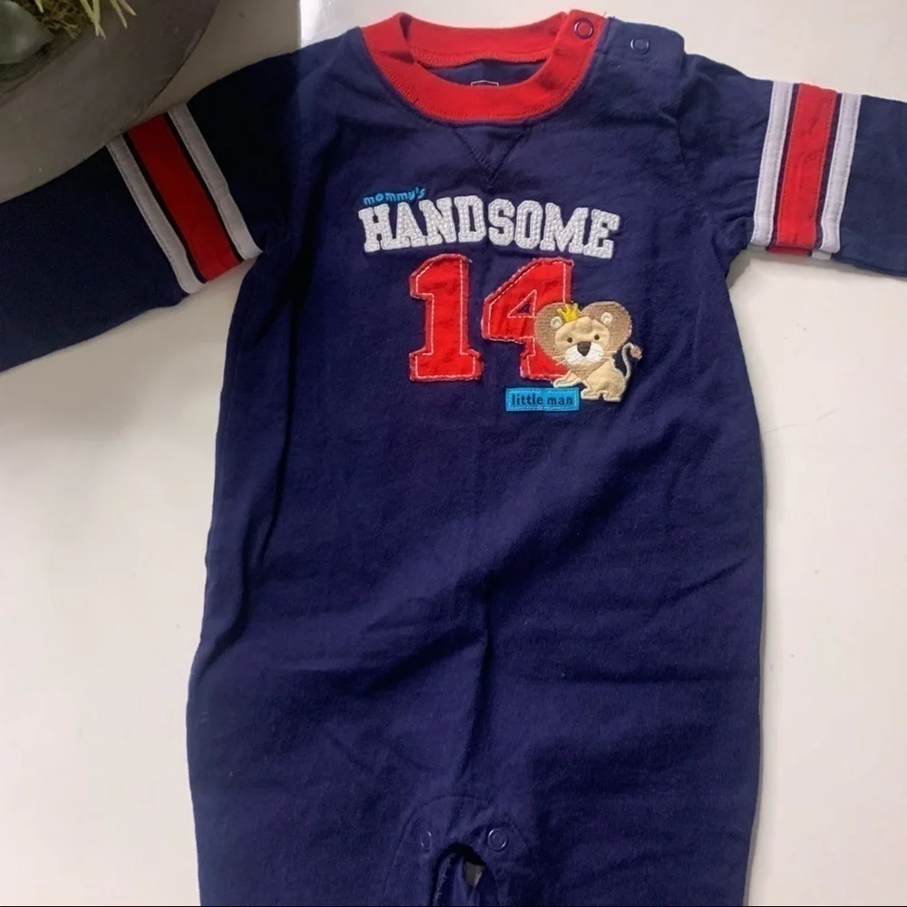 Carter’s long sleeve bodysuit mommies handsome little man nine months